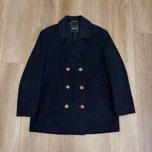 Gloverall Wool Blend Peacoat Double Breasted Military Style Coat FR 44 US 12
